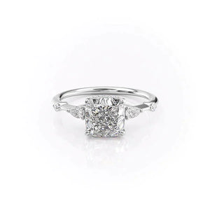 The Naomi Set With A 1.5 Carat Cushion Lab Diamond