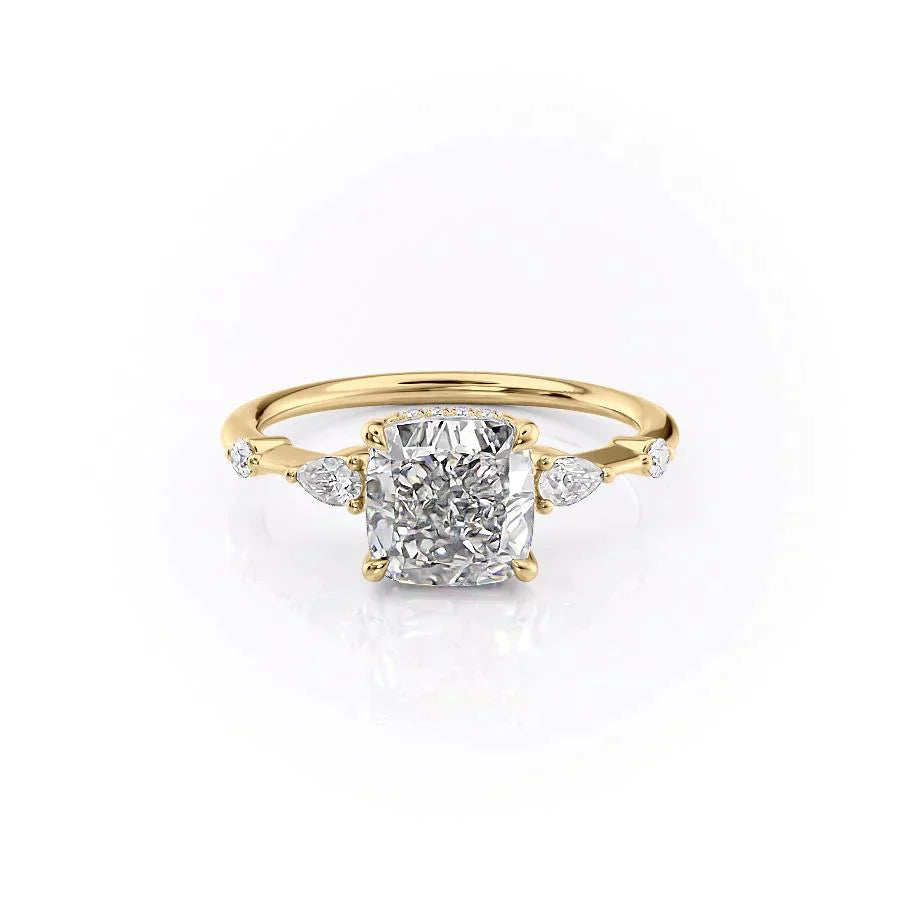 The Naomi Set With A 2 Carat Cushion Lab Diamond