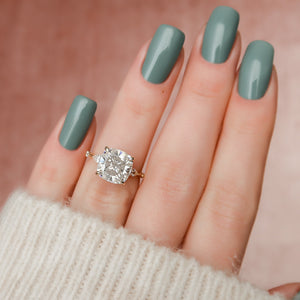 The Naomi Set With A 2 Carat Cushion Lab Diamond