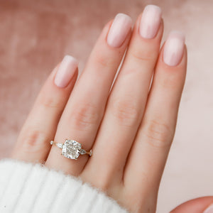 The Naomi Set With A Cushion Moissanite