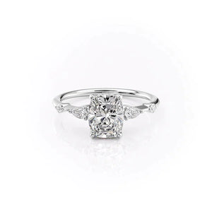 The Naomi Set With A 3 Carat Elongated Cushion Lab Diamond