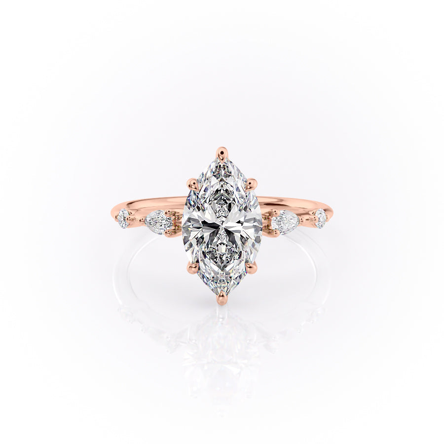 The Naomi Set With A 2 Carat Marquise Lab Diamond