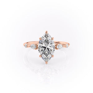 The Naomi Set With A 2 Carat Marquise Lab Diamond