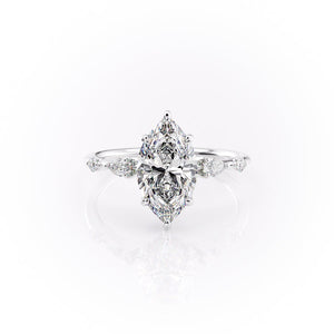 The Naomi Set With A 3 Carat Marquise Lab Diamond