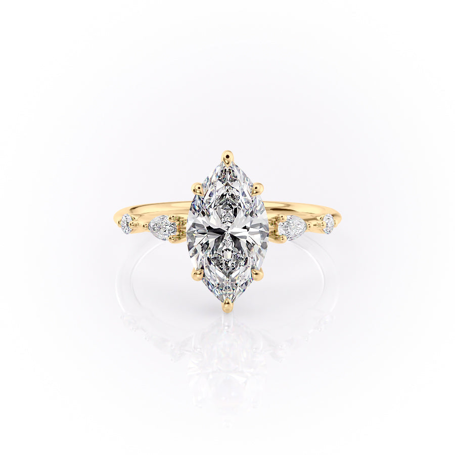 The Naomi Set With A 1 Carat Marquise Lab Diamond
