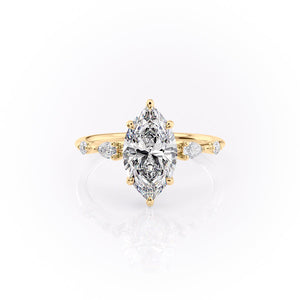 The Naomi Set With A 3 Carat Marquise Lab Diamond