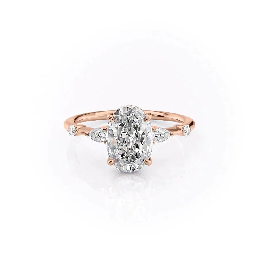 The Naomi Set With A 1.5 Carat Oval Lab Diamond