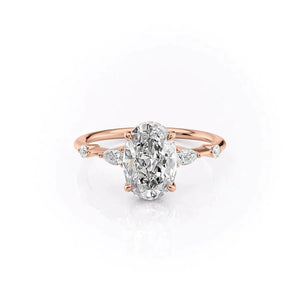 The Naomi Set With A 2 Carat Oval Lab Diamond