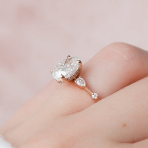 The Naomi Set With A 2.5 Carat Oval Lab Diamond