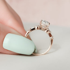 The Naomi Set With A 2.5 Carat Oval Lab Diamond