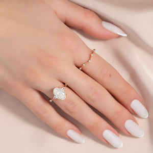 The Naomi Set With A 2.5 Carat Oval Lab Diamond