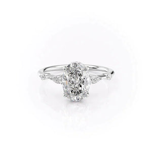 The Naomi Set With A 2.5 Carat Oval Lab Diamond