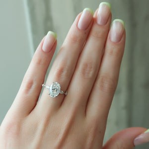 The Naomi Set With A 1 Carat Oval Lab Diamond