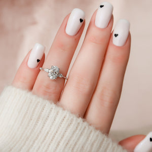 The Naomi Set With A 1 Carat Oval Lab Diamond