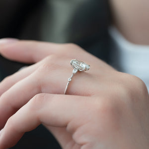 The Naomi Set With A 1 Carat Oval Lab Diamond