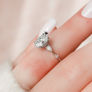 The Naomi Set With A 1 Carat Oval Lab Diamond