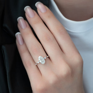 The Naomi Set With A 1 Carat Oval Lab Diamond