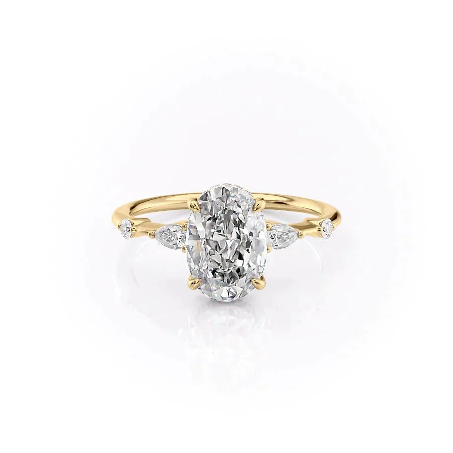 The Naomi Set With A 3 Carat Oval Lab Diamond