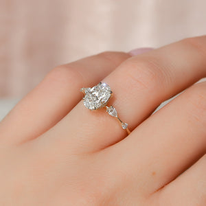The Naomi Set With A 2 Carat Oval Lab Diamond