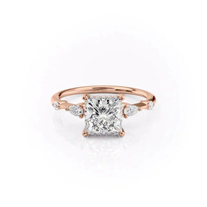 The Naomi Set With A 2 Carat Princess Lab Diamond