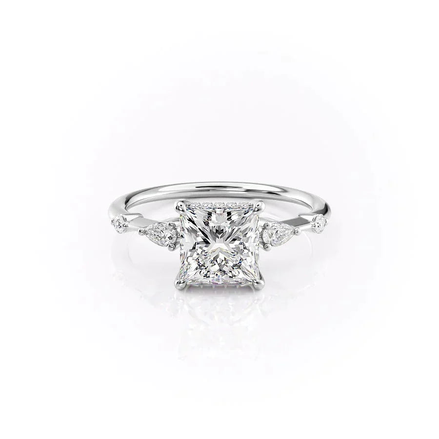 The Naomi Set With A 2 Carat Princess Lab Diamond