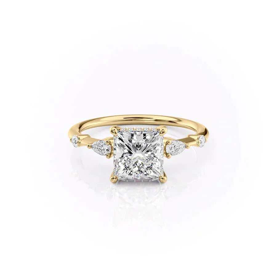 The Naomi Set With A 2 Carat Princess Lab Diamond