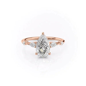The Naomi Set With A Pear Moissanite