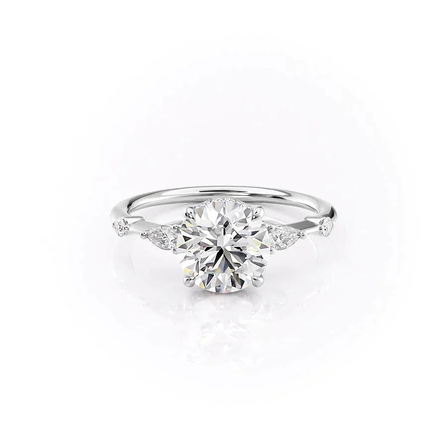 The Naomi Set With A 2 Carat Round Lab Diamond