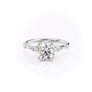 The Naomi Set With A 3 Carat Round Lab Diamond