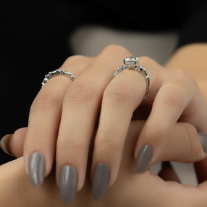 The Naomi Set With A 2.5 Carat Round Lab Diamond