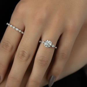 The Naomi Set With A 2.5 Carat Round Lab Diamond