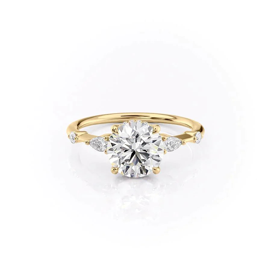 The Naomi Set With A 2.5 Carat Round Lab Diamond