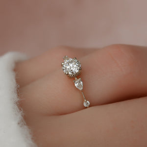 The Naomi Set With A 3 Carat Round Lab Diamond