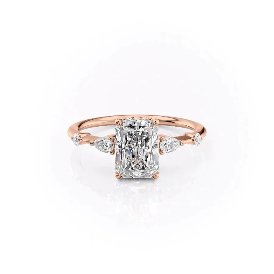 The Naomi Set With A 2 Carat Radiant Lab Diamond