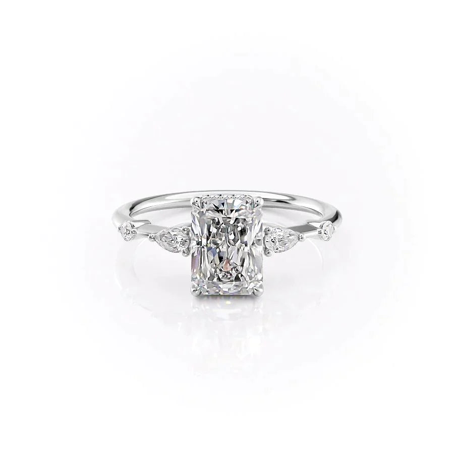 The Naomi Set With A 3 Carat Radiant Lab Diamond