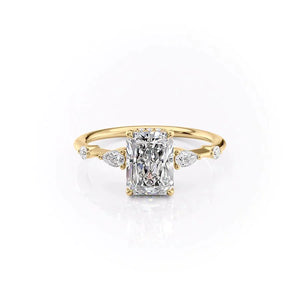 The Naomi Set With A 2 Carat Radiant Lab Diamond