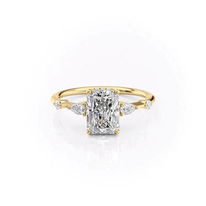 The Naomi Set With A 3 Carat Radiant Lab Diamond