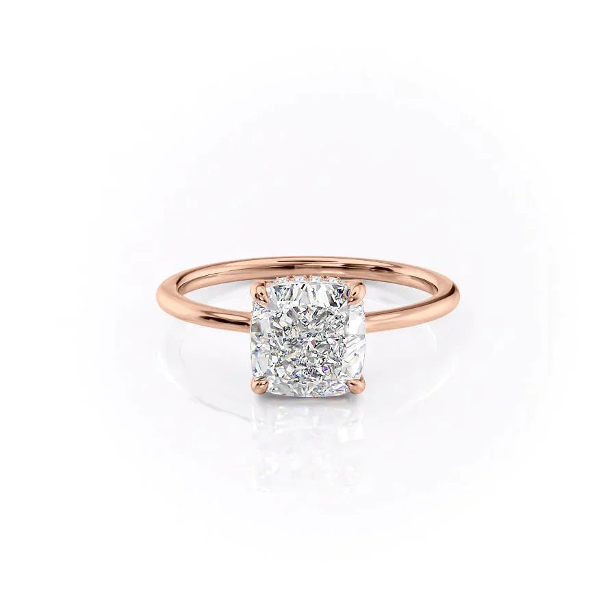 The Maia Set With A 2.5 Carat Cushion Moissanite