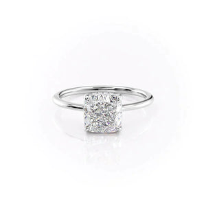 The Maia Set With A 2 Carat Cushion Lab Diamond
