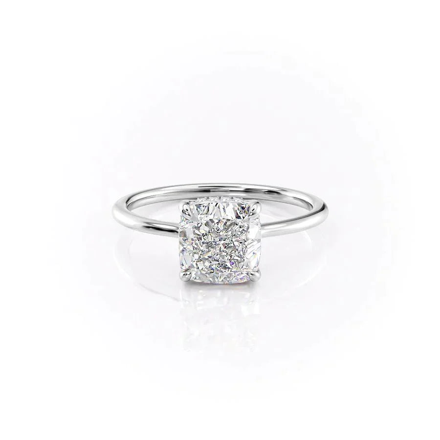 The Maia Set With A 4.5 Carat Cushion Moissanite