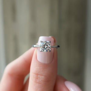 The Maia Set With A 3 Carat Cushion Lab Diamond