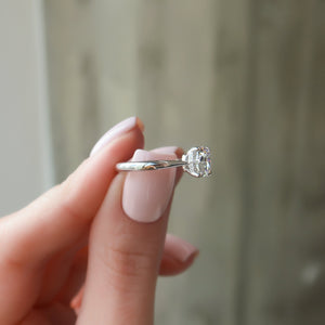 The Maia Set With A 3 Carat Cushion Lab Diamond