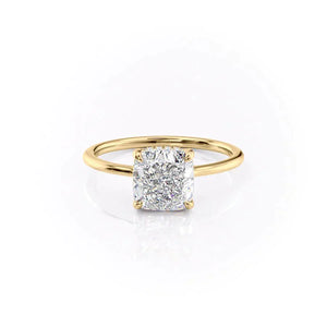 The Maia Set With A 4.5 Carat Cushion Moissanite