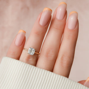The Maia Set With A Cushion Moissanite