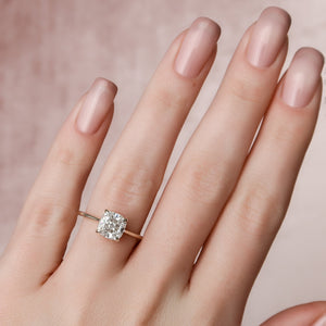 The Maia Set With A 2 Carat Cushion Lab Diamond