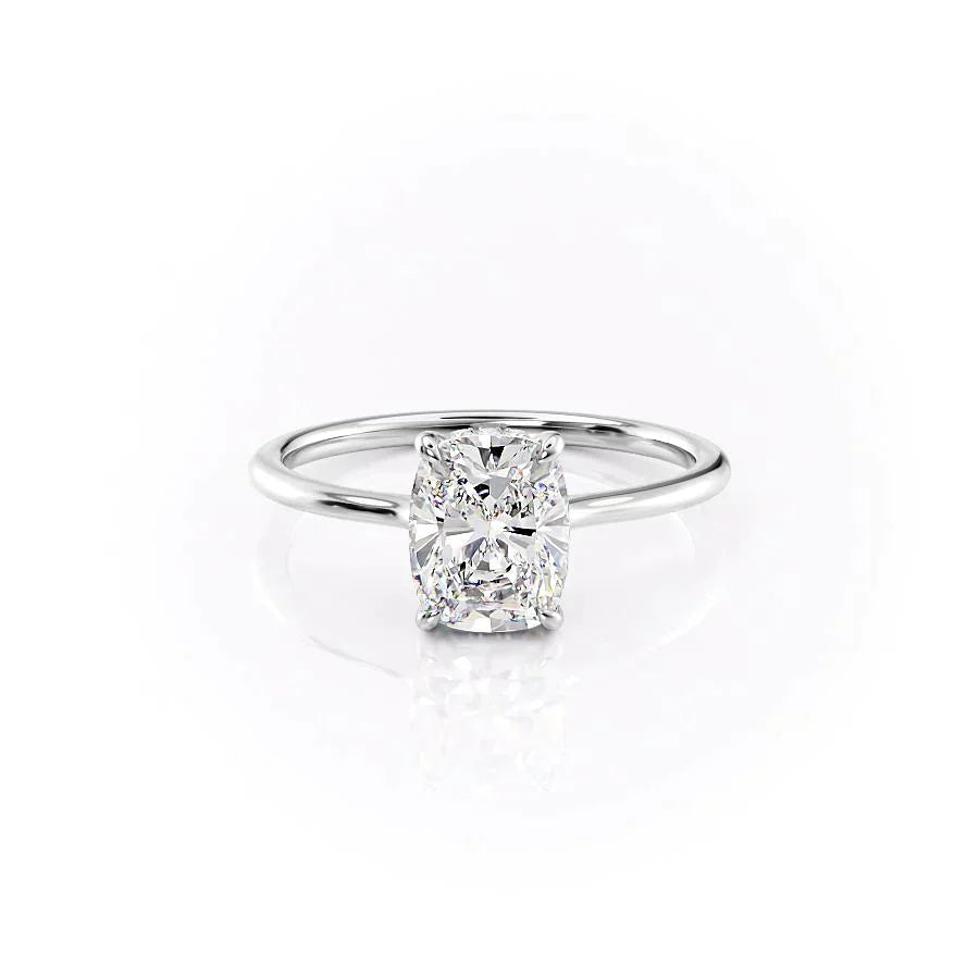 The Maia Set With A 2 Carat Elongated Cushion Lab Diamond
