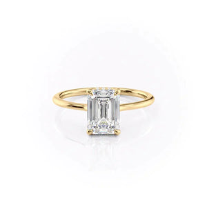 The Maia Set With A 1.5 Carat Emerald Moissanite