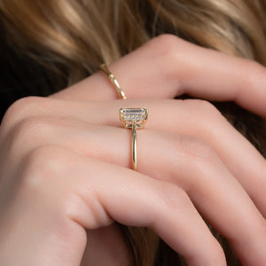The Maia Set With A 1.5 Carat Emerald Lab Diamond