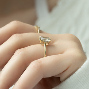 The Maia Set With A 1.5 Carat Emerald Lab Diamond