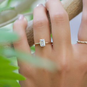 The Maia Set With A 1.5 Carat Emerald Lab Diamond